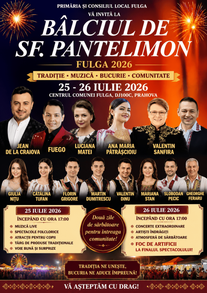 Bâlciul de Sfântul Pantelimon de la Fulga 2026