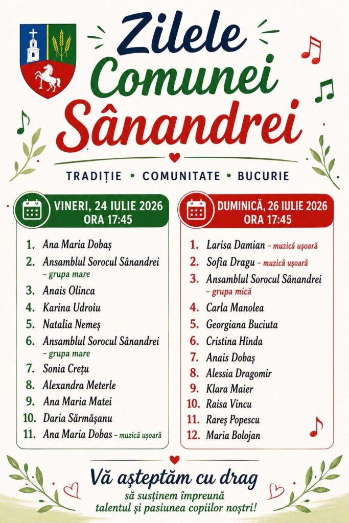 Zilele Comunei Sânandrei 2026
