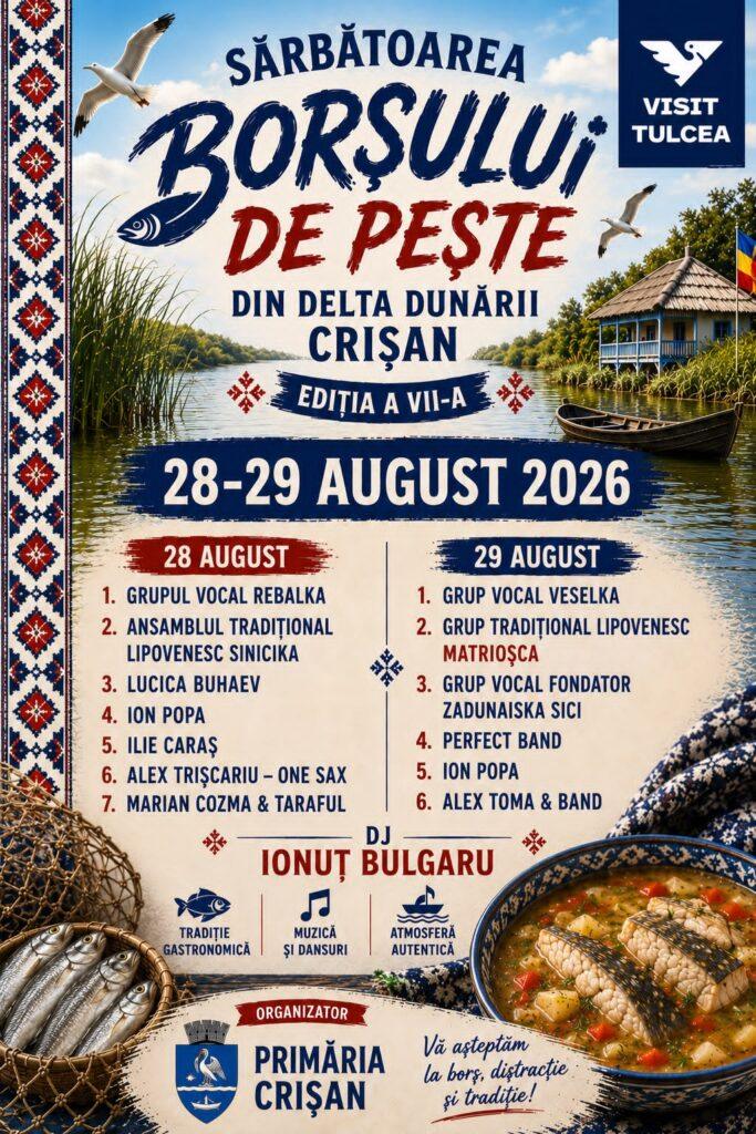 Festivalul Borșului Ucrainean de pește de la Crișan, Tulcea