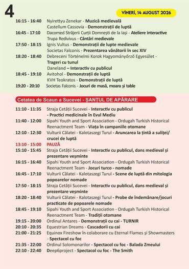 Festivalul de Artă Medievală Ștefan cel Mare Suceava 2026