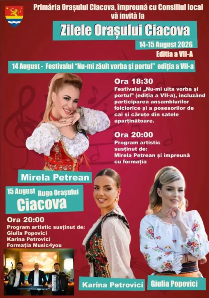 Zilele Orașului Ciacova 2026