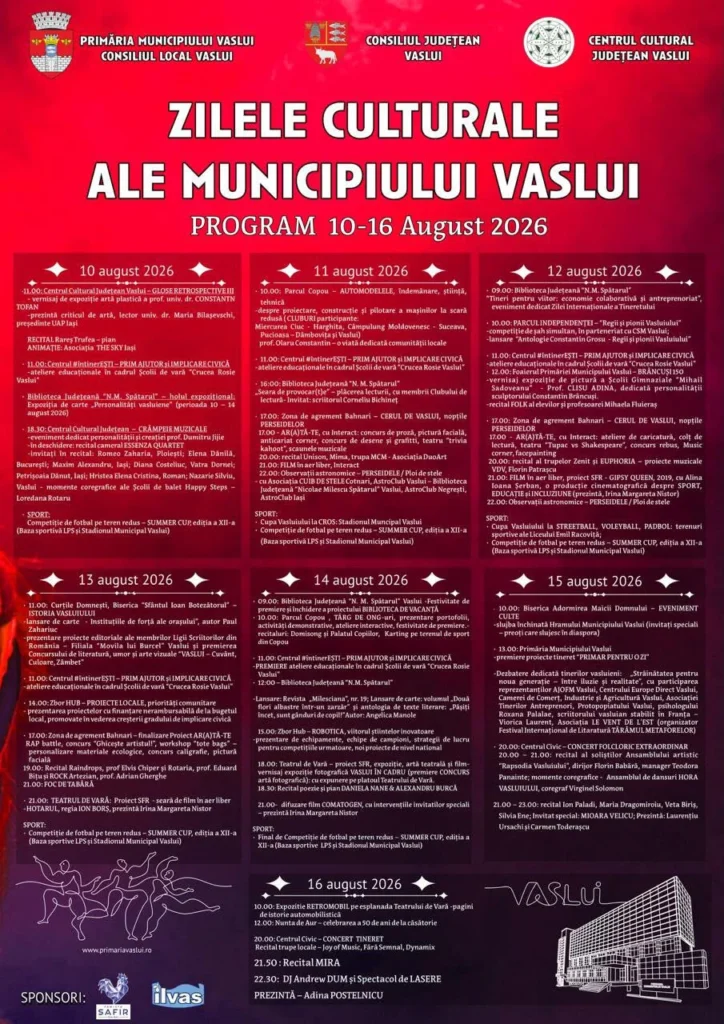 Zilele Culturale Vaslui 2026